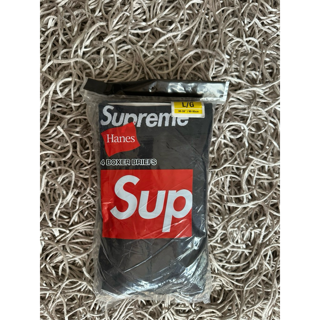 Supreme x Hanes Boxer Brief Black