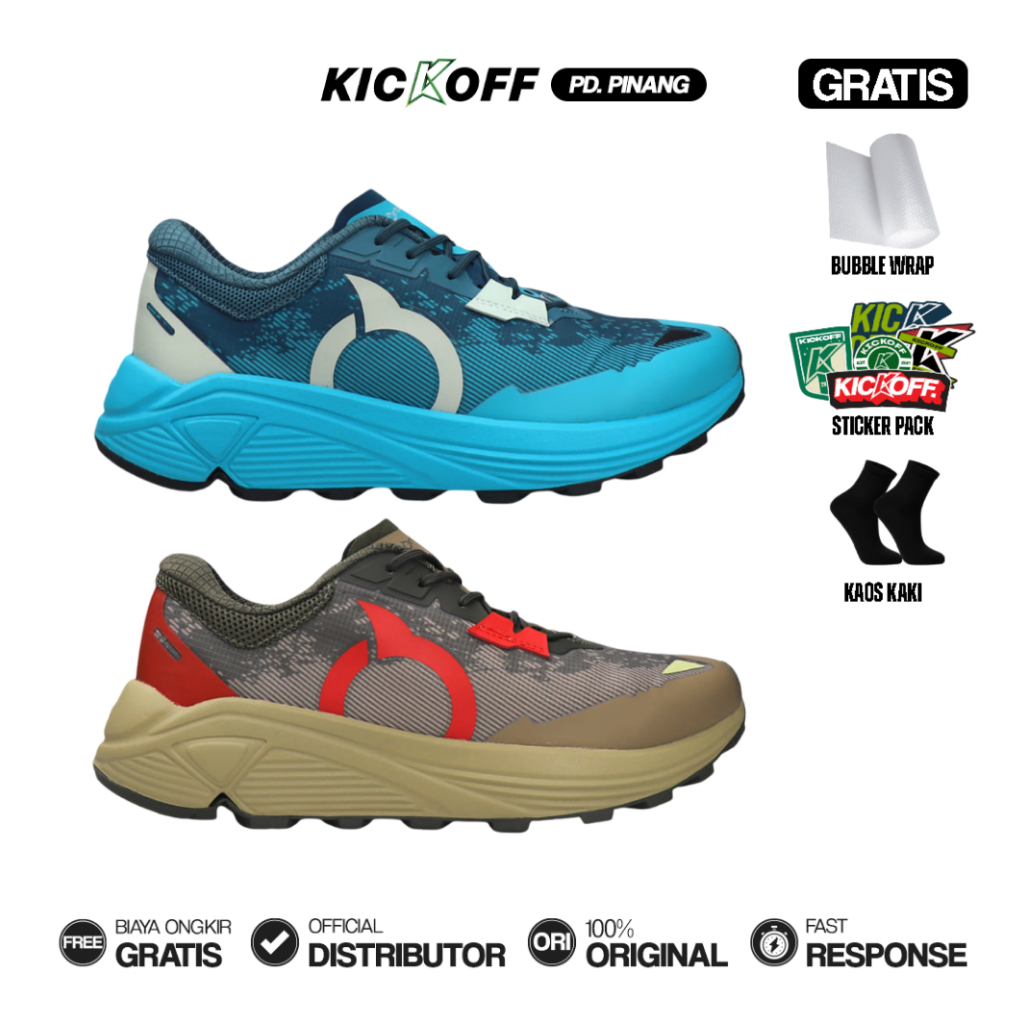 SEPATU TRAIL RUN ORTUSEIGHT / SEPATU LARI TRAIL ORTUSEIGHT RINJANI FREE KAOS KAKI