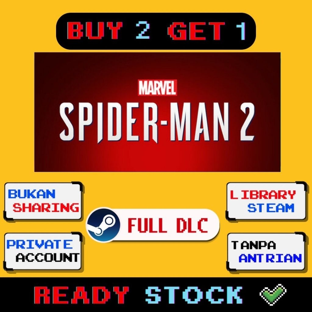 Marvels SpiderMan 2 Steam Full DLC Private account Non sharing Bonus Beli 2 gratis 1