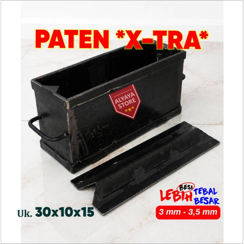 (TEBAL 3mm-3,5mili) Cetakan Batako PATEN XTRA TEBAL -BARU-Ukuran 30#alatcetakbatakomanual