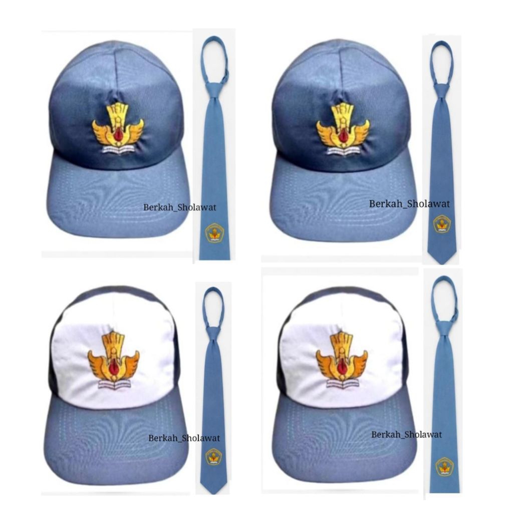 Topi Dasi Sekolah SMA Bordir (Topi+Dasi)