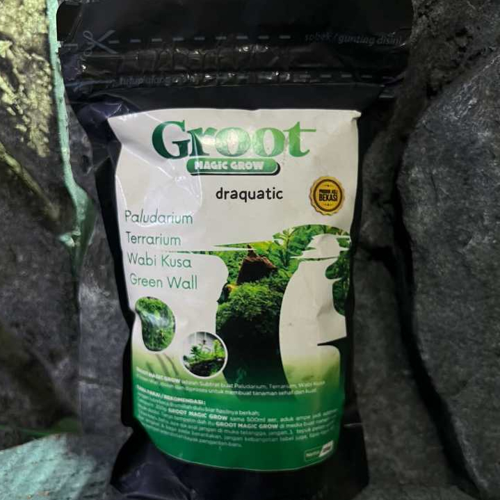GROOT MAGIC GROW Media Tanam pupuk Paludarium Terrarium WABIKUSA AQUASCAPE