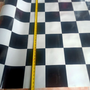Karpet Lantai Plastik Aesthetic 1 Roll Catur minimalis monochrome / monokrom kualitas import penutup