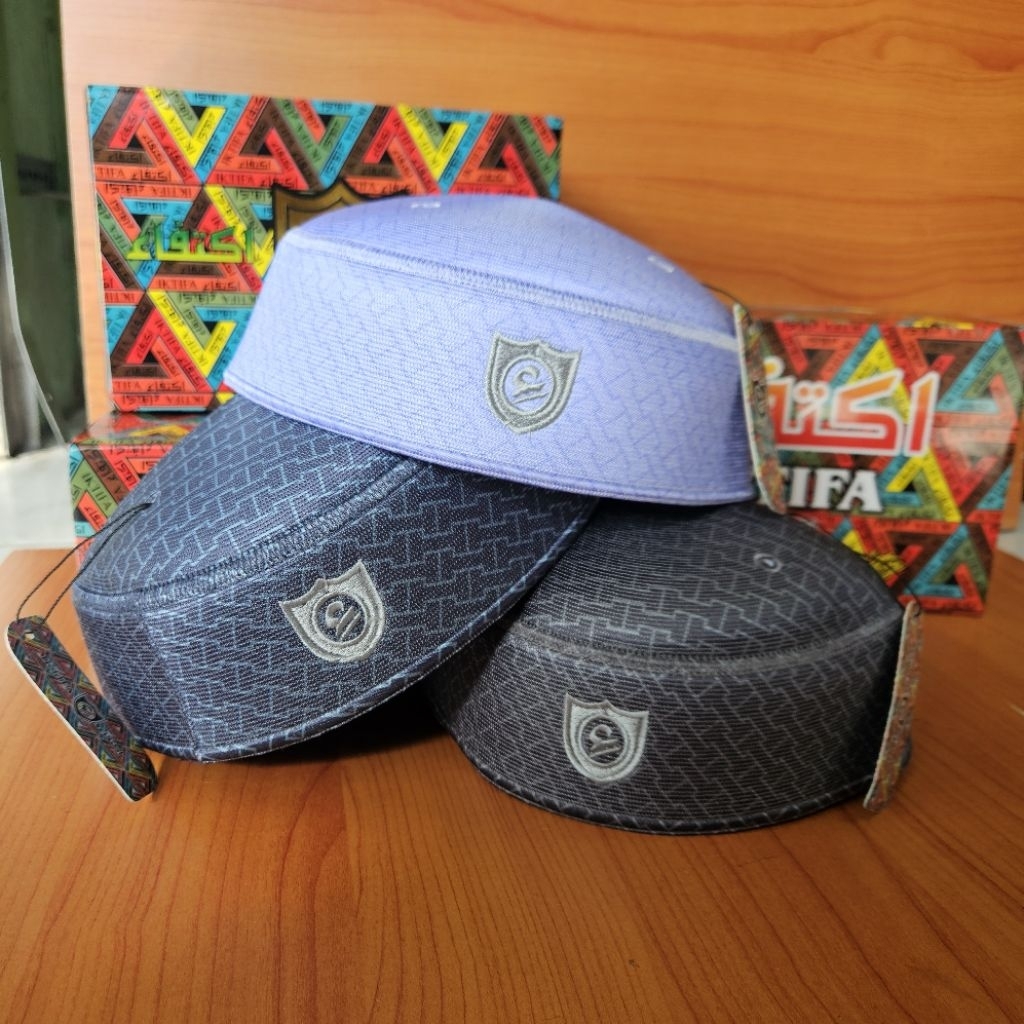 NEW A5 IKTIFA TULANG ORIGINAL kopiah malaysia ori motif tulang putih dan warna A6 terbaru