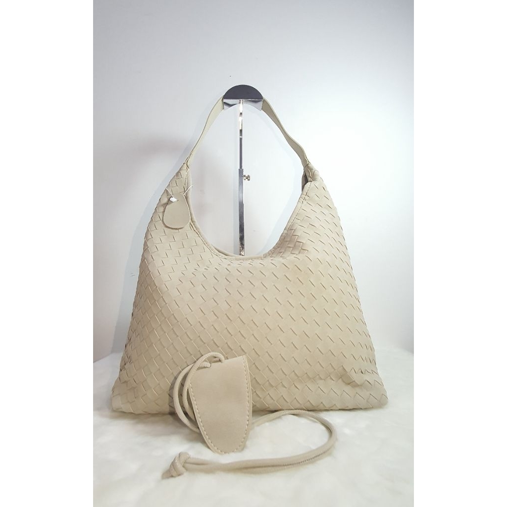 Tas Hobo Anyam Kulas Grey 33x26x11 TDS88503