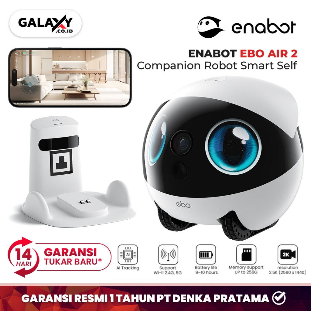 ENABOT EBO AIR 2S Family Companion Robot AI Home Security Garansi Resmi