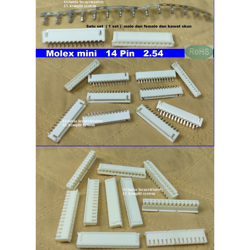 socket XH2.54 14Pin terminal kabel kecil mini 2,54,54mm Pitch header 14 jalur Pin Male Female Housin