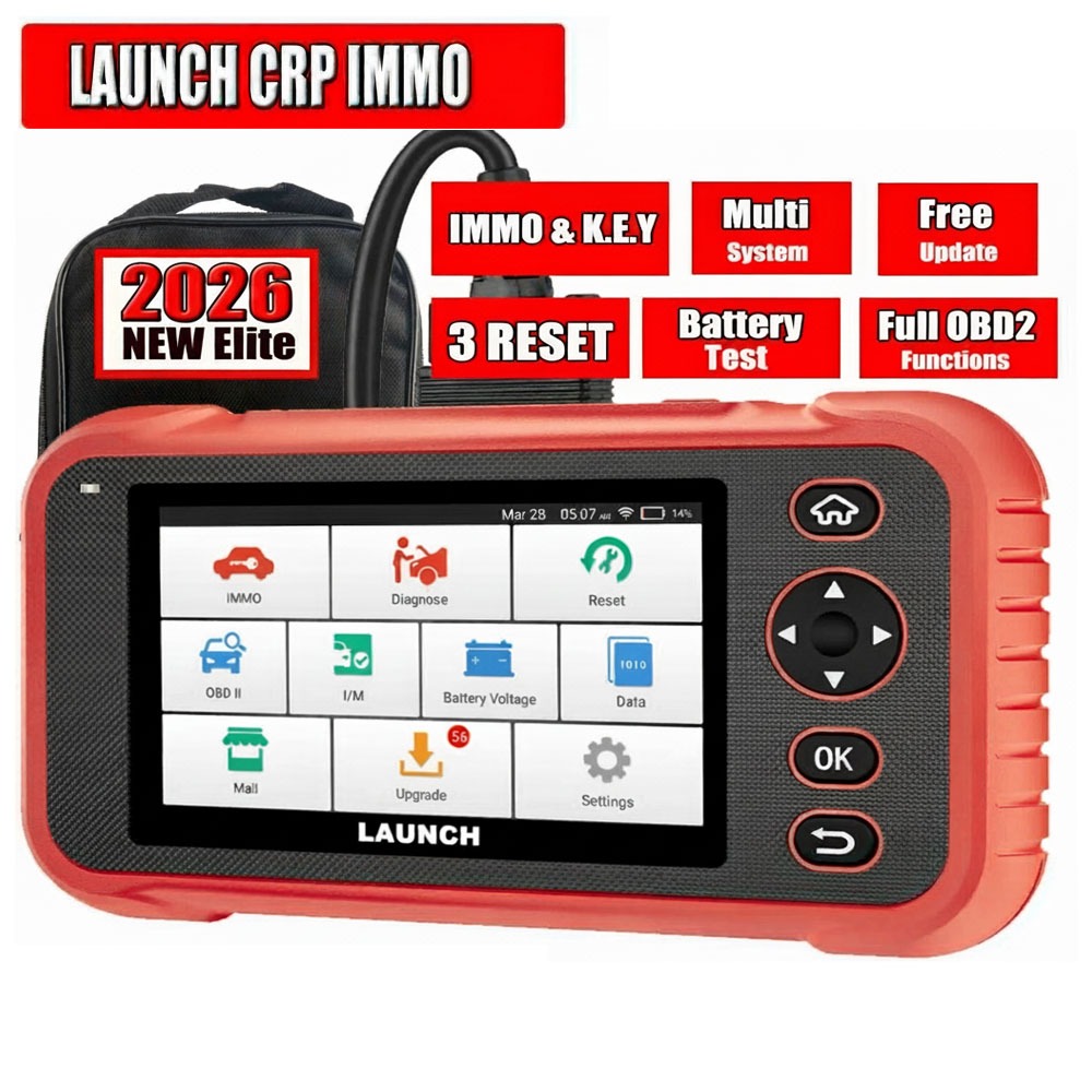 LAUNCH CRP IMMO Elite OBD2 Scanner Mobil Key Learning Fault Codes Reader Automotive SRS/ ABS/ Engine