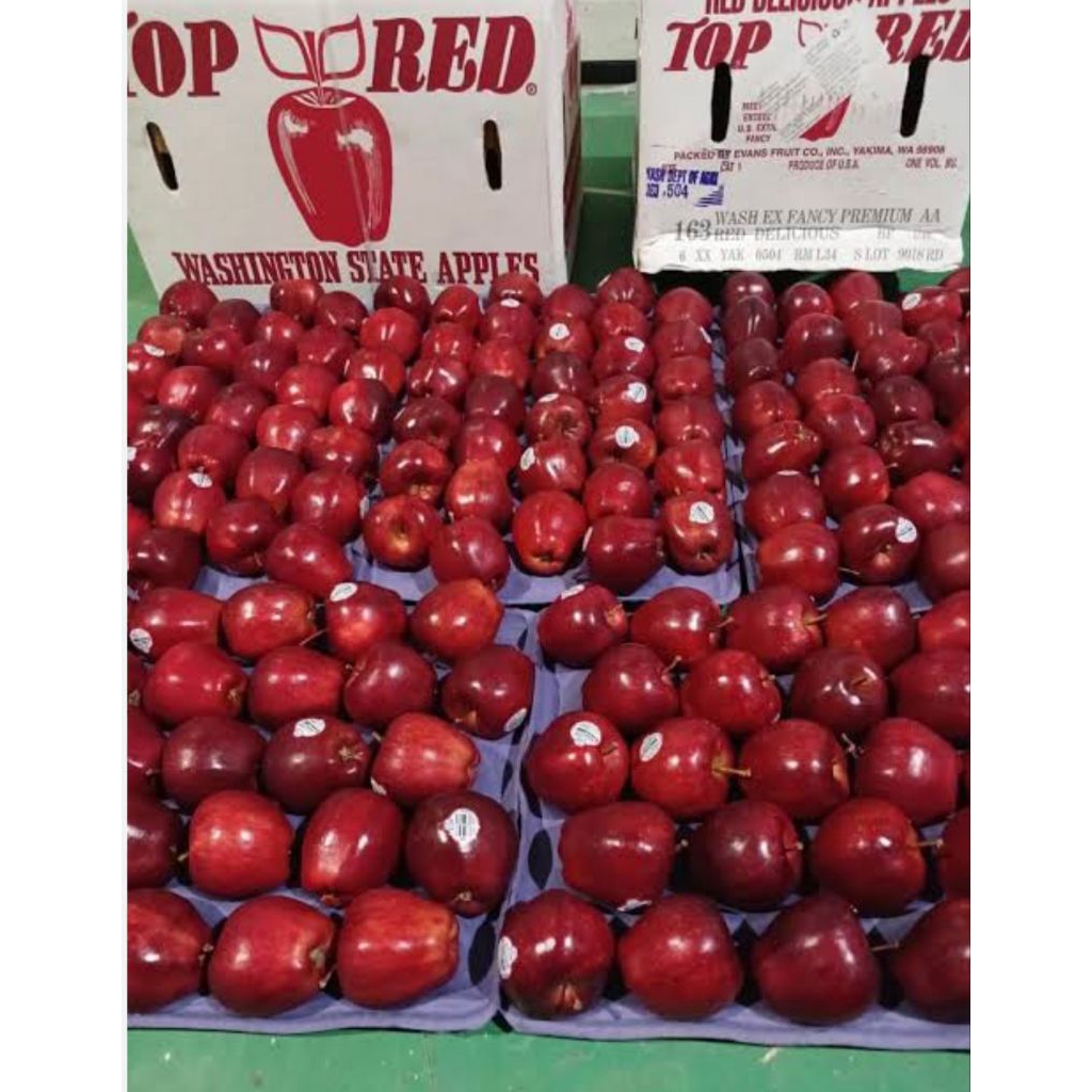 Buah apel merah 1 dus berat 20kg  isi -+138 biji kota Samarinda