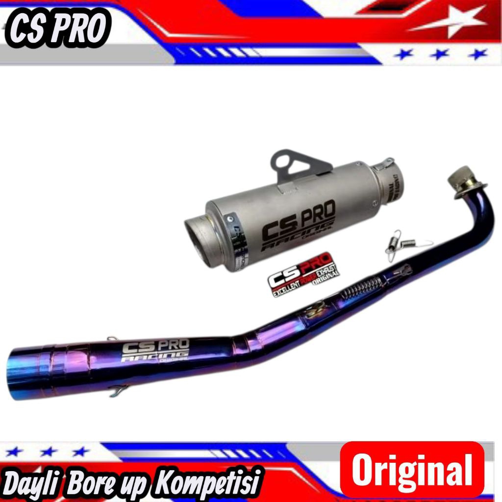 Knalpot Racing Cs Pro Original Supra x 125 jupiter z Vega R/zr blade Refo fit refo absolut