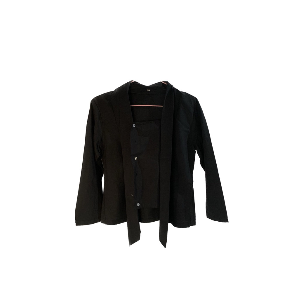 kebaya polos hitam KUTU BARU