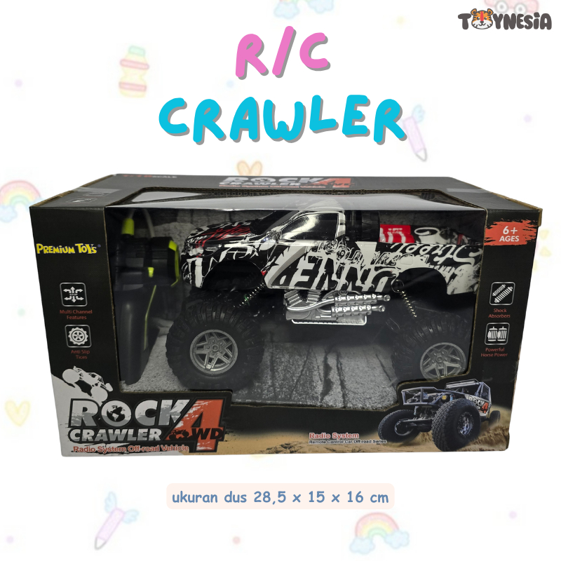TOYNESIA FREE BATERAI Mainan Anak Remote Control Jeep Rock Crawler Off Road PR-17400