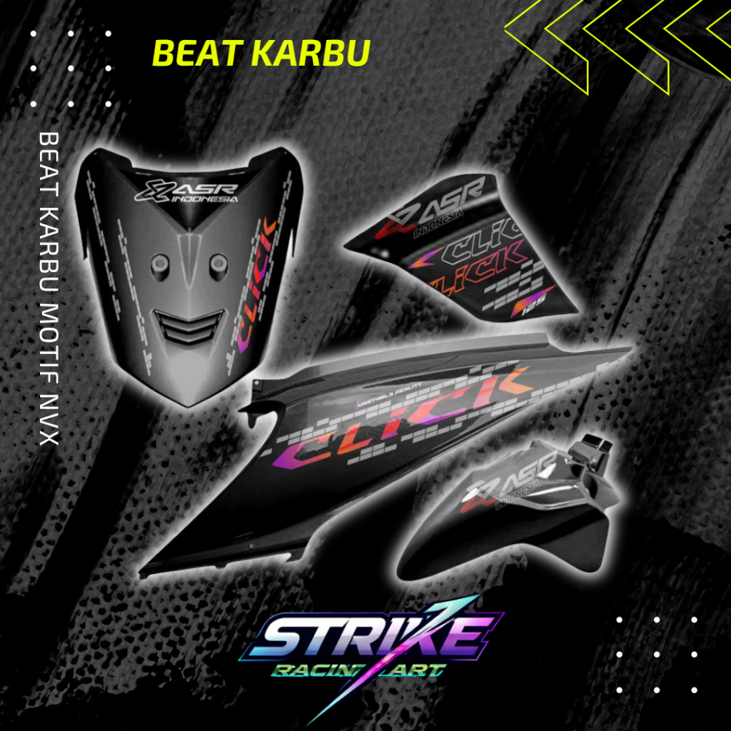 STRIPING TRANSPARAN HONDA BEAT KARBU NVX