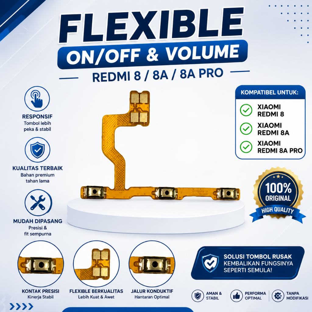Flexible On Off Volume Redmi 8 Redmi 8A Redmi 8A Pro Flex Power Volume