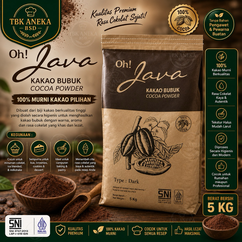 Oh Java cocoa powder / coklat bubuk 5kg
