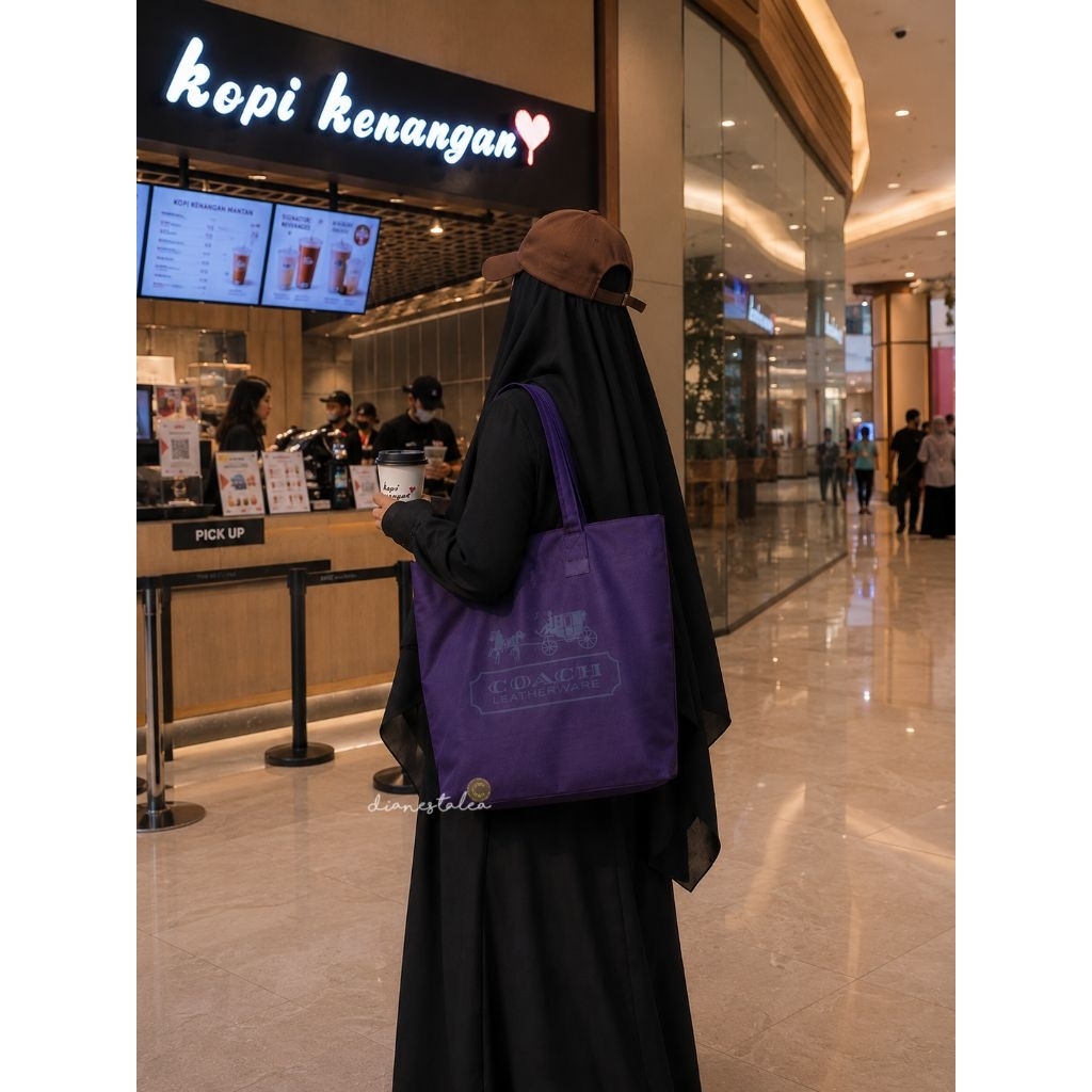 Coach Opal Sophia Purple Shopper Tote Bag Preloved Original