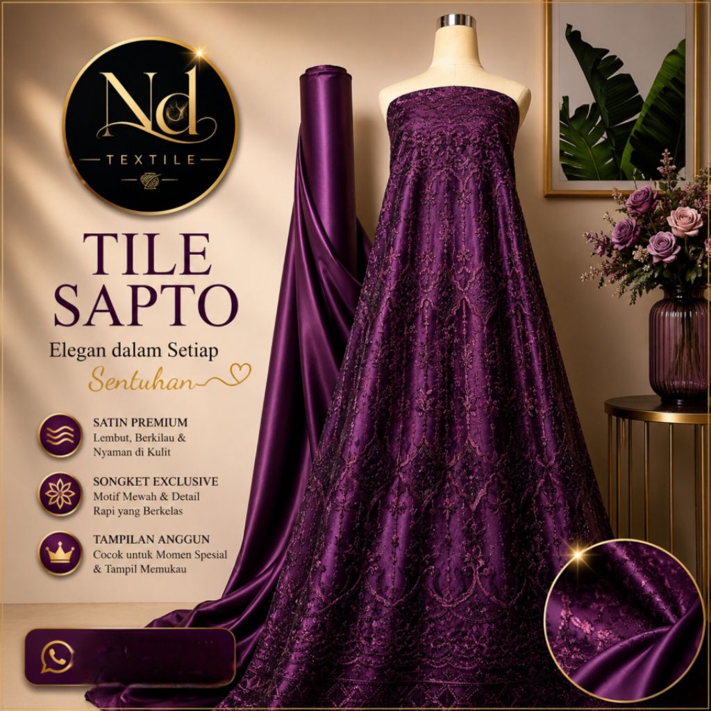 Promo....tile Sapto etnik/tile Sapto/tile border/tile kebaya,gamis
