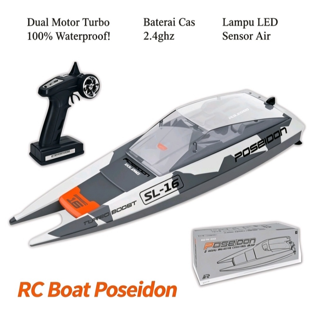 Mainan Hobi Elektrik Kapal Remote Control - RC Poseidon Boat Toys