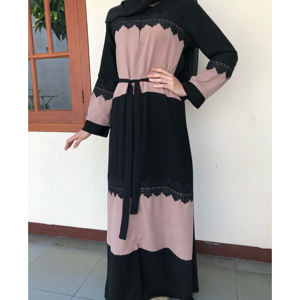 PL 4Season Hijab Abaya Mauve
