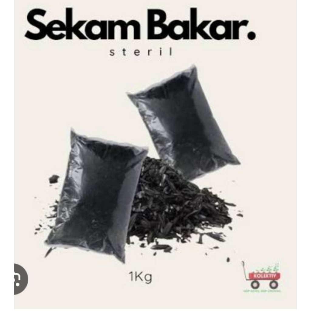 sekam bakar murni 1kg/sekam bakar 1kg/sekam bakar