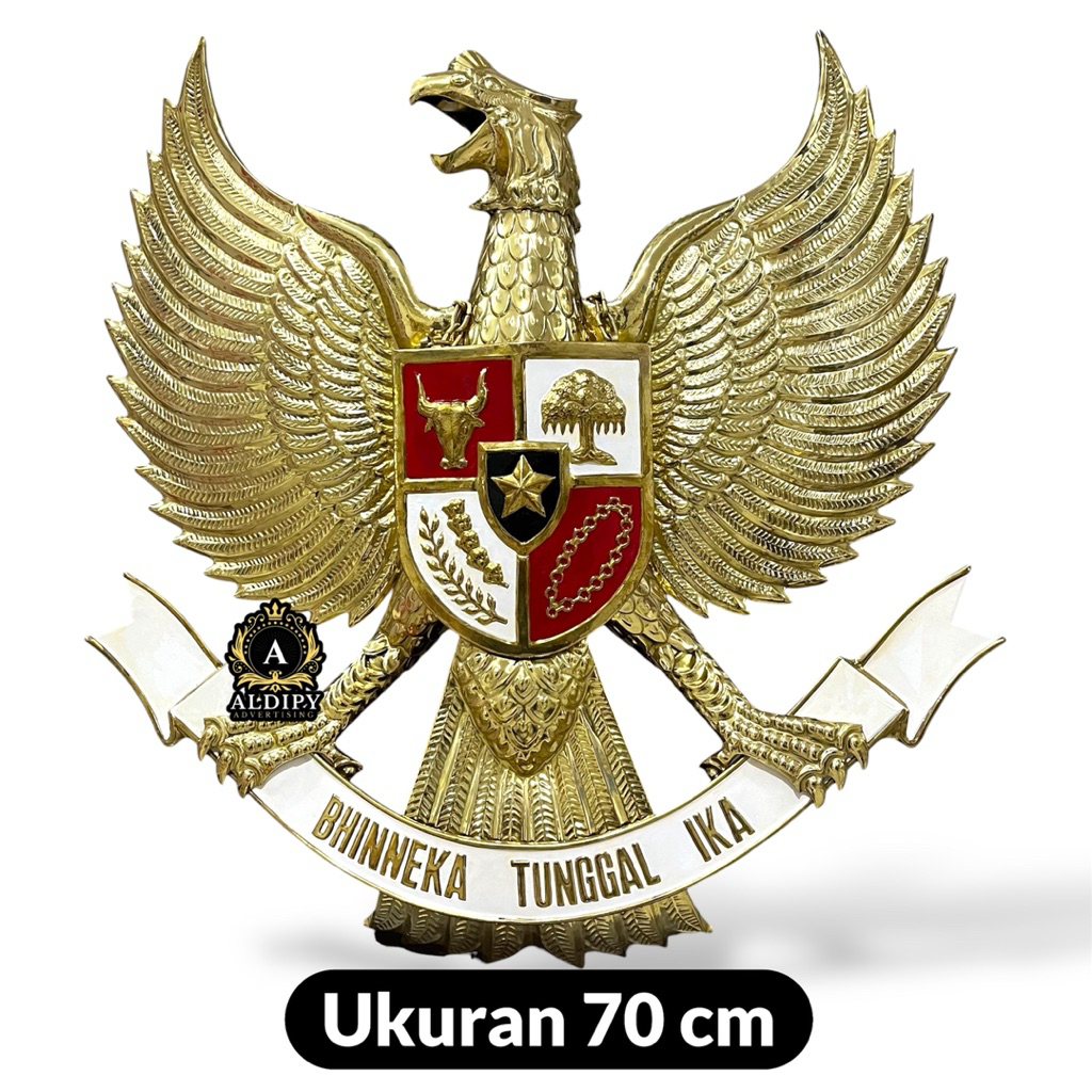 Garuda Pancasila Kuningan Asli 70 cm | Garuda Pancasila Kuningan Dinding 70 cm | Garuda Kuningan Uku
