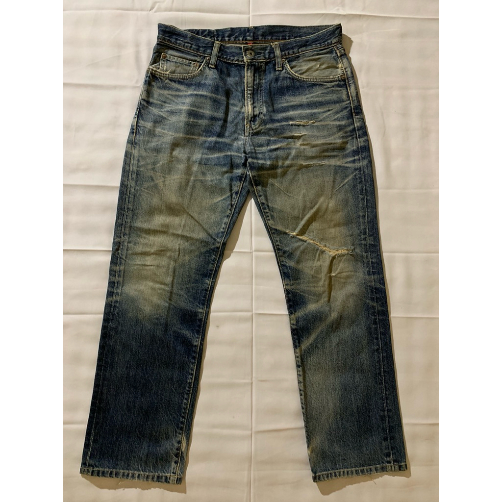 Jeans Uniqlo Japan S-002 Fading Ripped