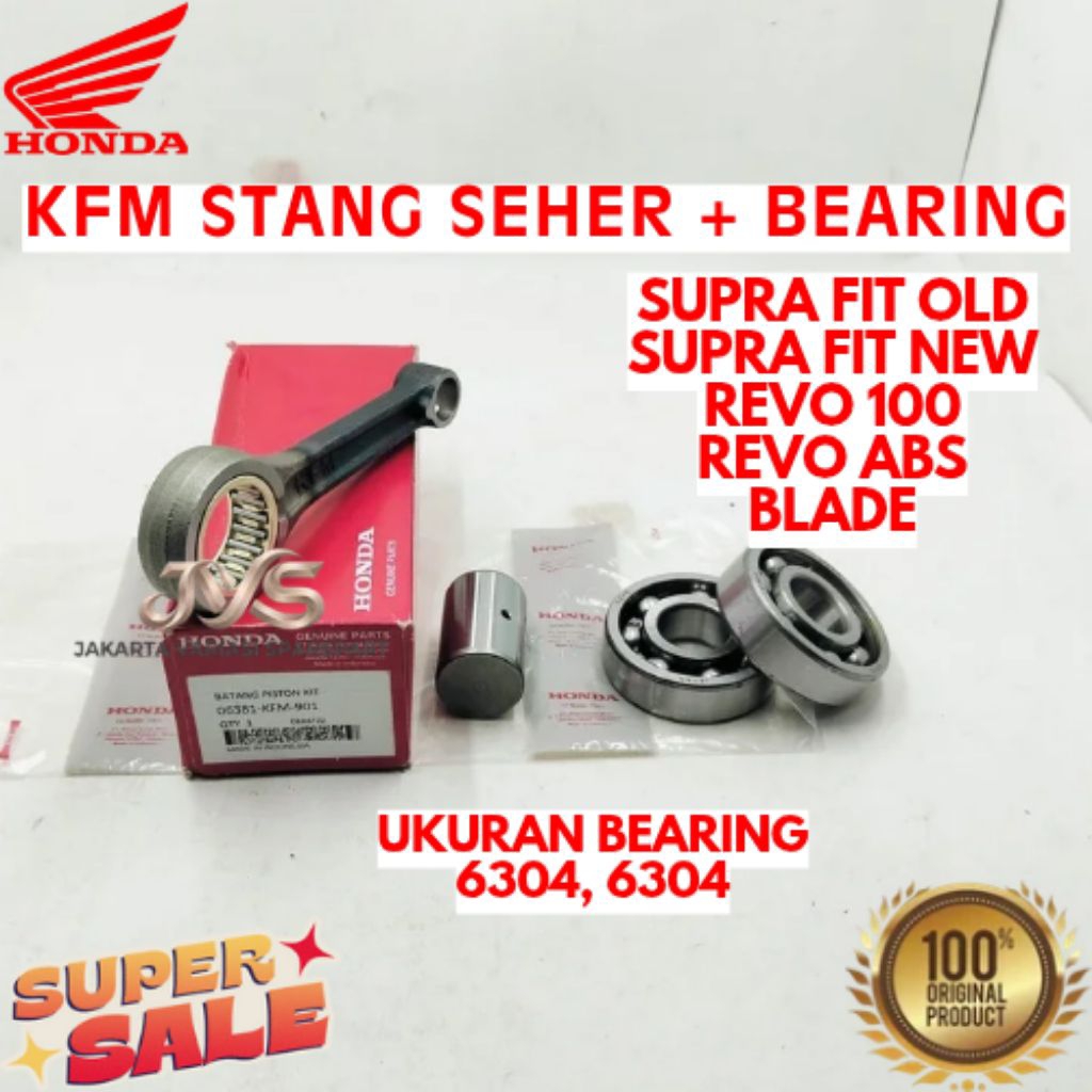 STANG SEHER + BEARING KODE KFM, STANG SEHER + BEARING SUPRA FIT OLD, STANG SEHER + BEARING SUPRA FIT