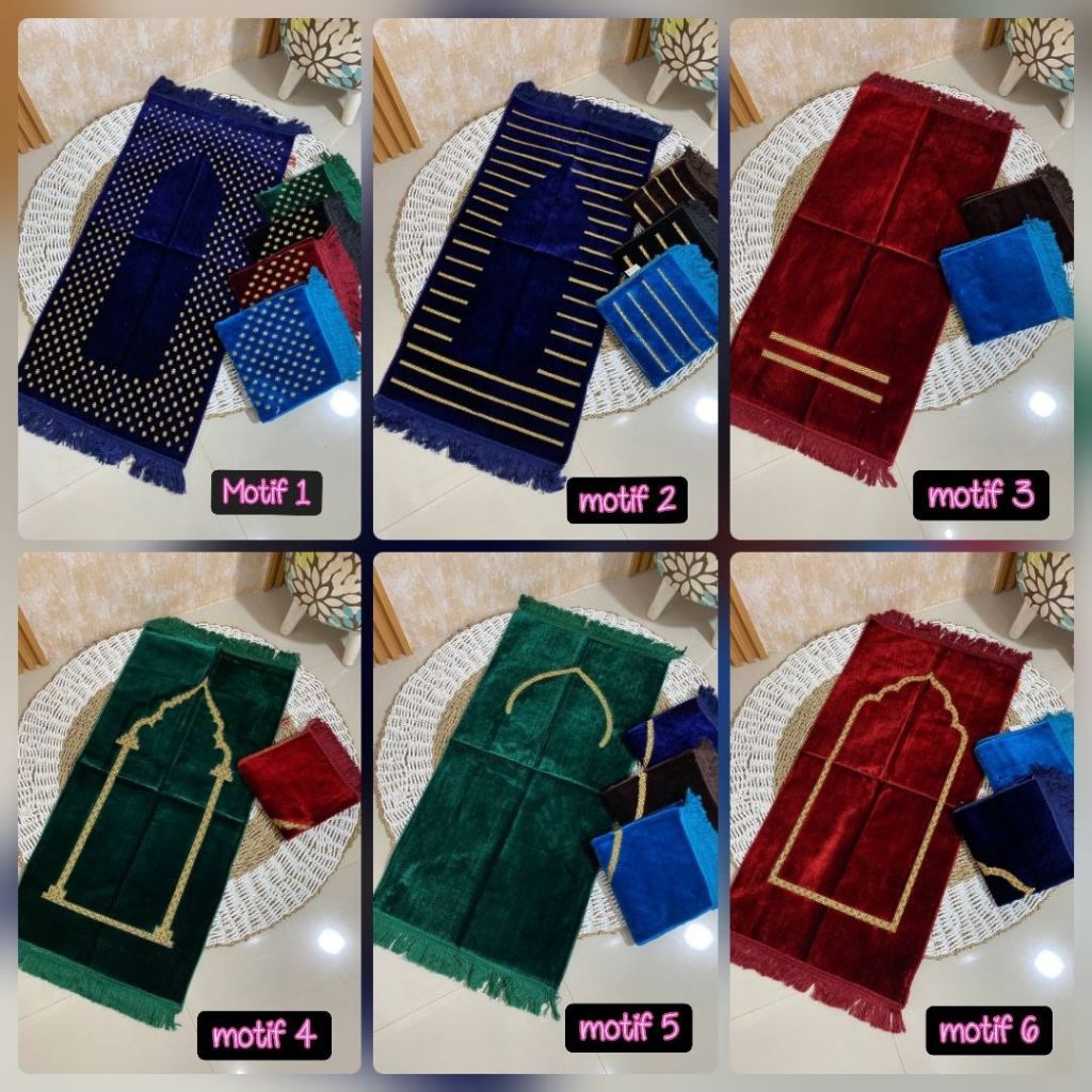 Sajadah Turki Motif Standart Sajadah empuk embos motif turki