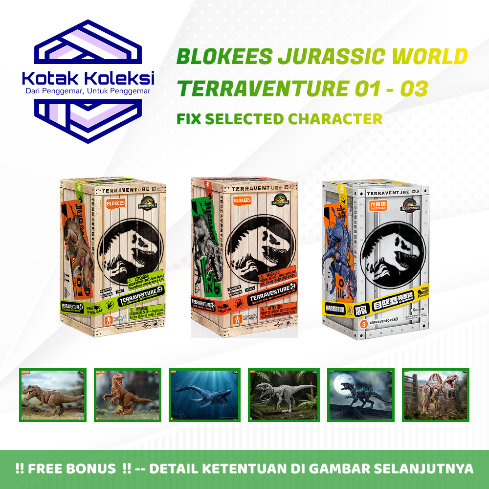 FIX SELECTED CHARACTER Blokees Jurassic World Terraventure 01 - Terraventure 02 - Dinosaur Capture O