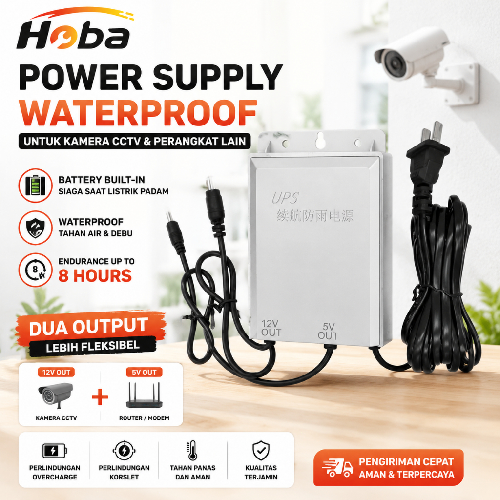 2026 NEW 7800mah 12V+12V mini UPS router ups mini untuk wifi catu daya tahan air dua output COD