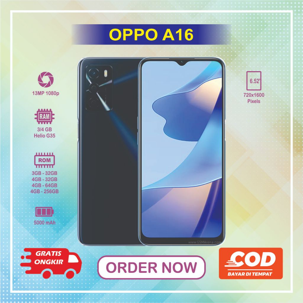 HP OPPO A16 Normal second siap pakai