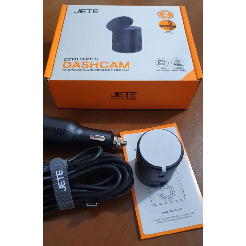 JETE DC101 Dashcam Mobil Dual Channel 1080p FHD dengan Kontrol Aplikasi