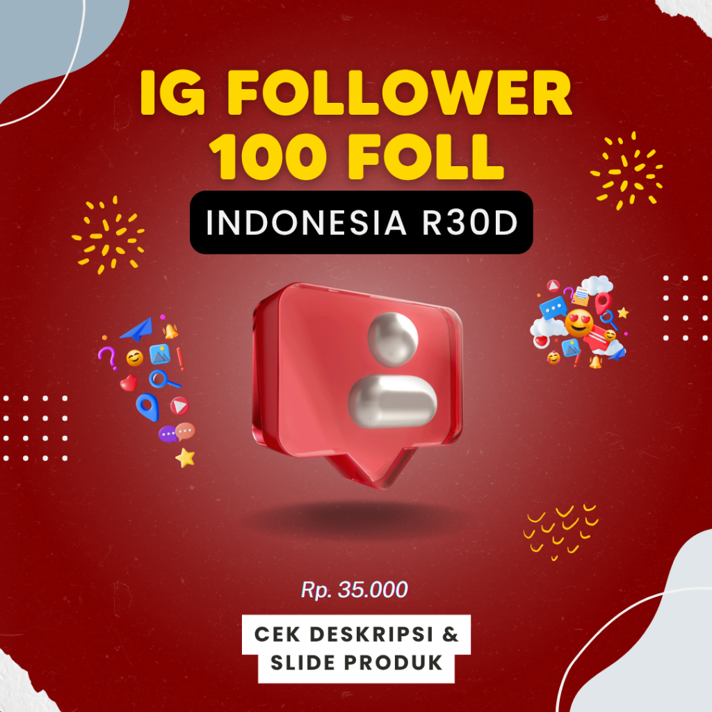100 Follower InstagramIndonesia Real Indo R30D