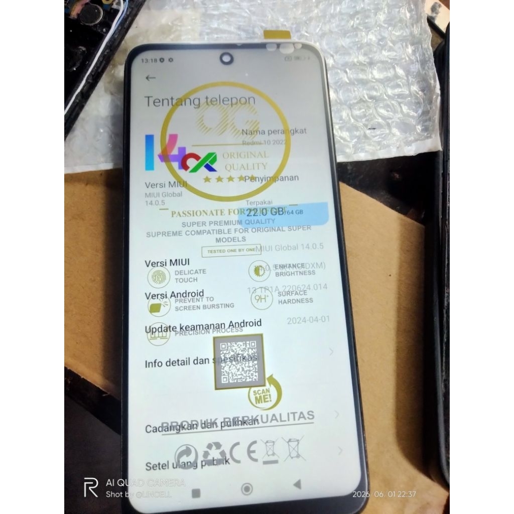 mesin redmi 10 2022 normal
