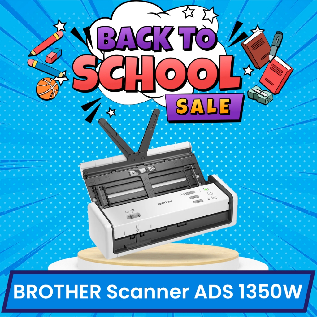 BROTHER Scanner F4 ADS 1350W Scanner Portable Wifi Wireless Document Scanner Original GARANSI 3 TAHU