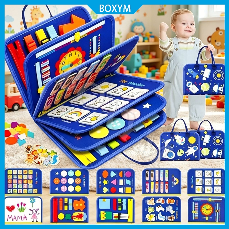 Mainan Edukasi Anak Activity Book Busy Buku Training Hidup Montesori Toys 12 Pages Felt Quiet Book