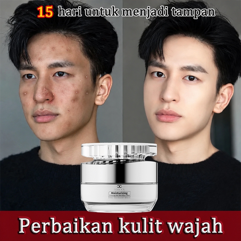 Krim Pria Pemutih Wajah Krim pelembab hidrasi pria 50g Anti Kerut Pelembab Kulit Kering Krim Kerut W