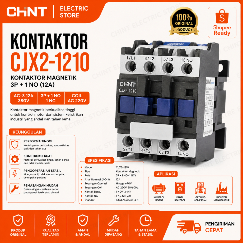 CHINT  CJX2-1210  CJX2-1810  Contactor 220V