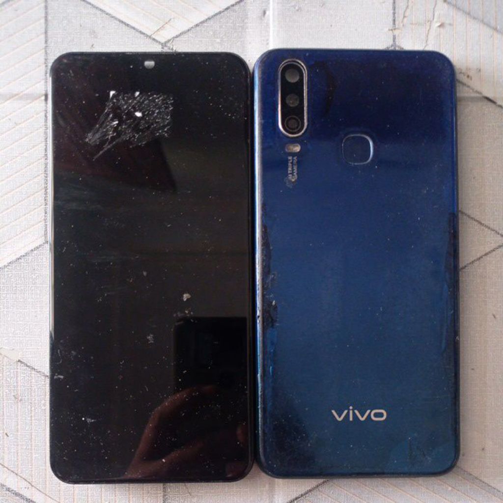 fame lcd backdor vivo y12/y21i bekas copotan
