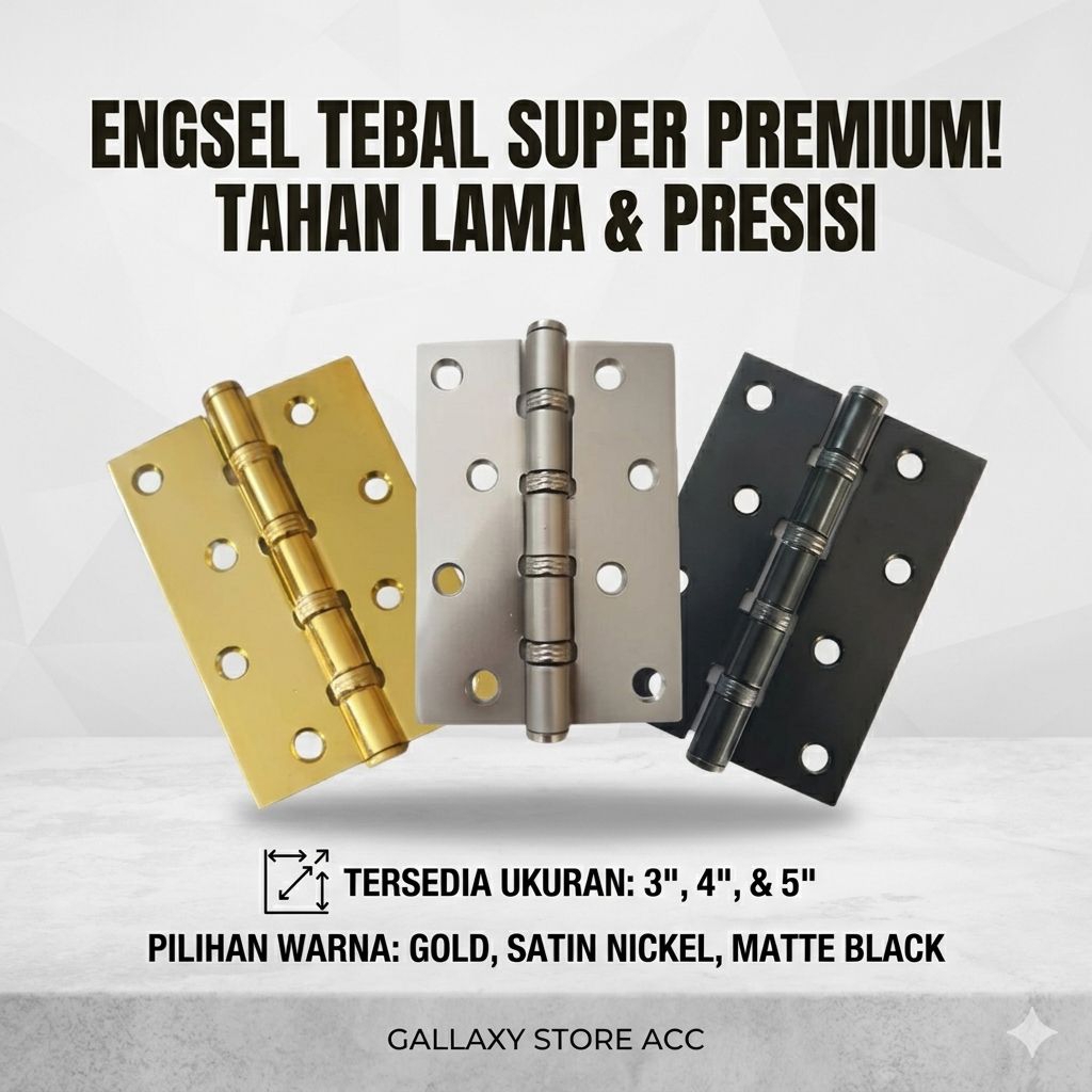 Engsel Pintu Jendela ONAT Tebal Super Premium Ukuran 3 - 5 Inch