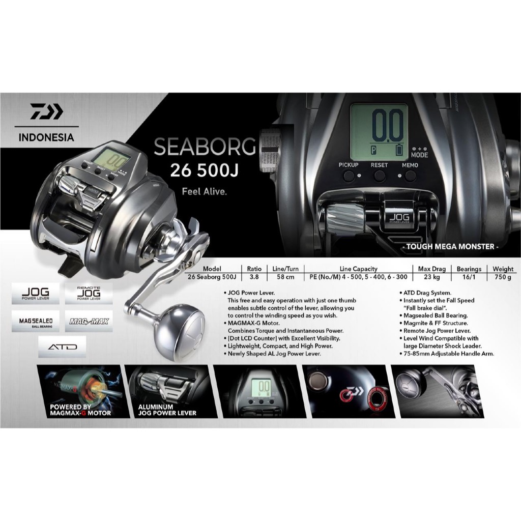 REEL DAIWA 26 SEABORG 500J