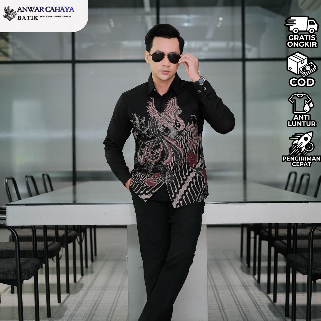 ANWAR CAHAYA BATIK – Kemeja Batik Pria Elegan Motif Andini Lengan Panjang Premium
