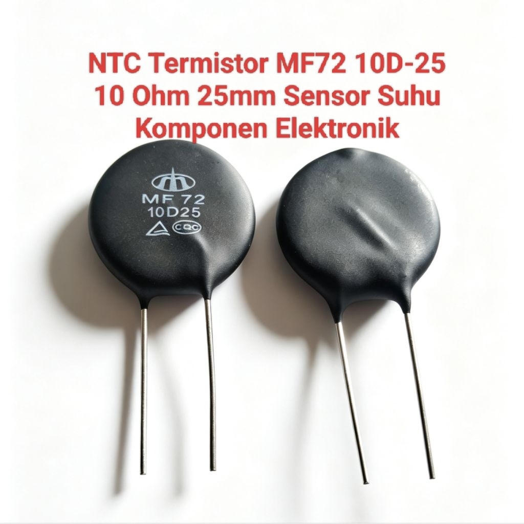 NTC Termistor MF72 10D-25 10 Ohm 25mm Sensor Suhu Komponen Elektronik