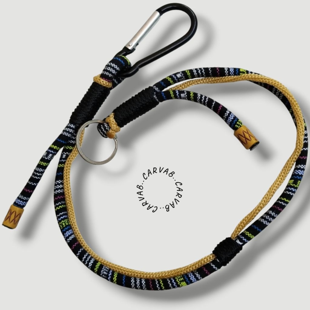 Tali Dompet Pria Keren Motif Tenun Etnik Nusantara Glamour Elegan Ganci Keychain Souvenir Pengaman D