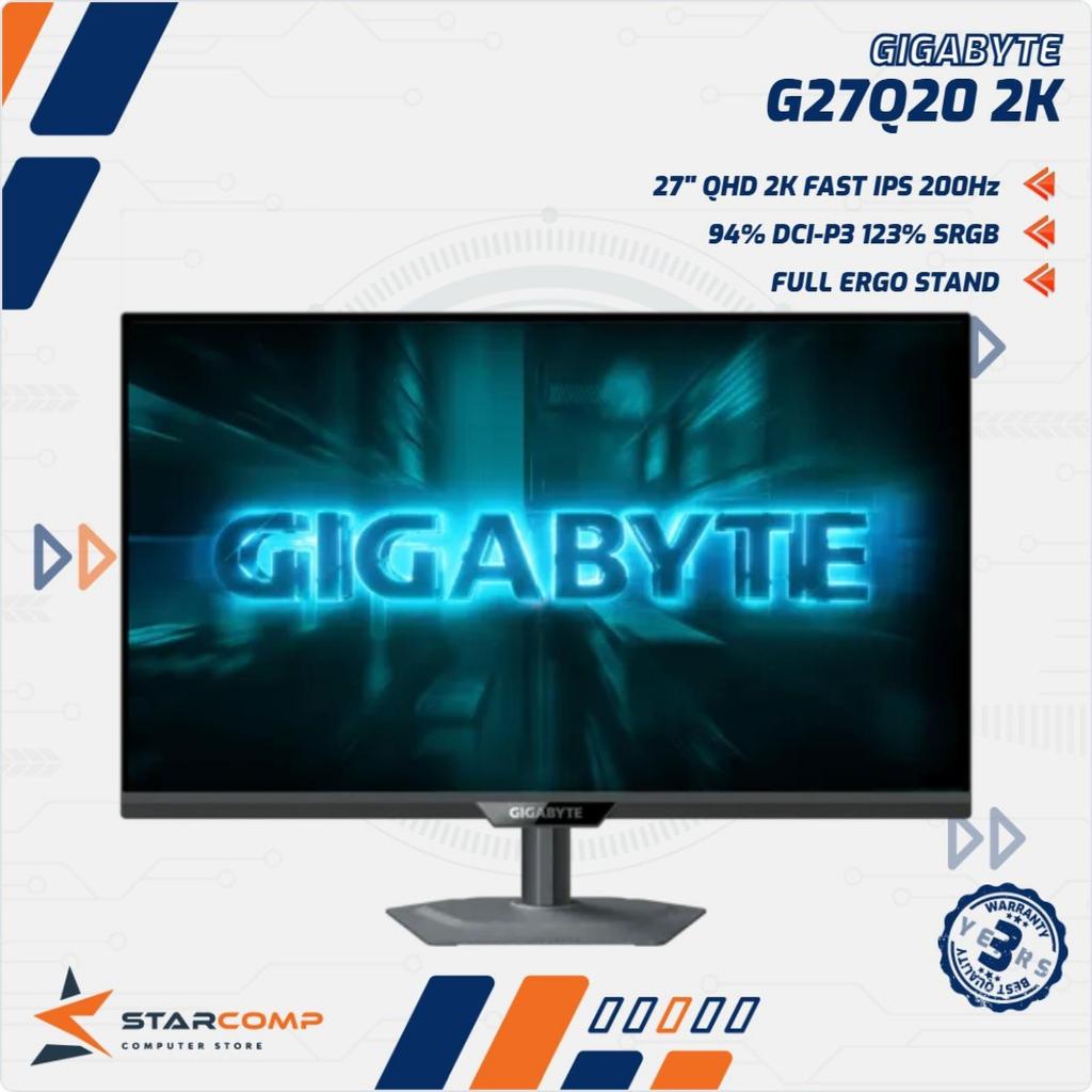 Gigabyte G27Q20 27 Inch QHD 2K 200Hz Full ERGO Monitor