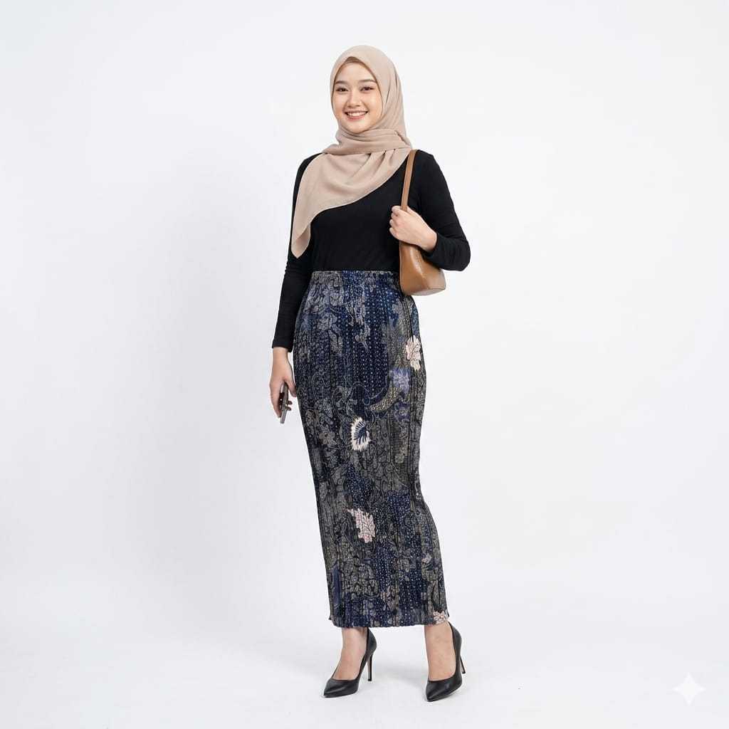 Rok Plisket Batik Premium Model Kekinian untuk Semua Acara