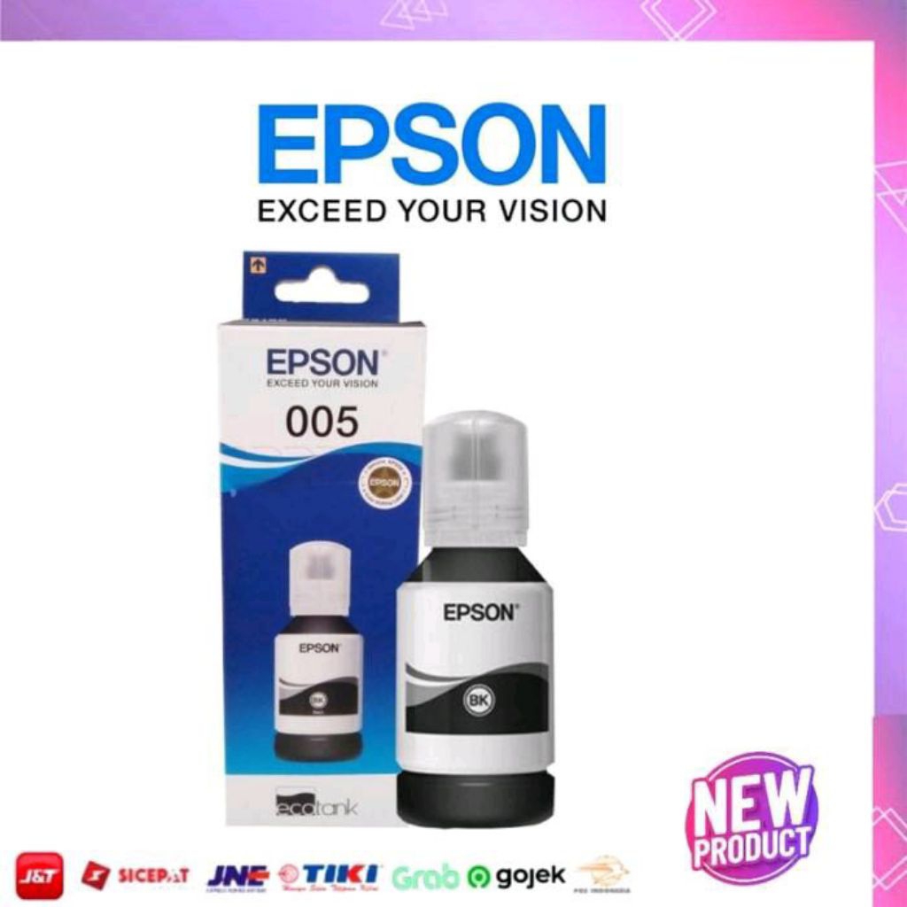 Tinta Epson 005 Black, Epson 005 Black Ink, Original Tinta Epson, High Capacity Black Ink Bottle