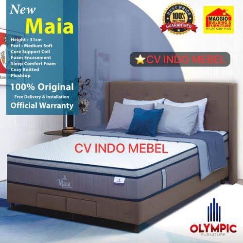 SET Spring Bed Olympic Maia Plush Top + Divan Laci HB Celina ( FULLSET ) Promo Murah Ready Makassar
