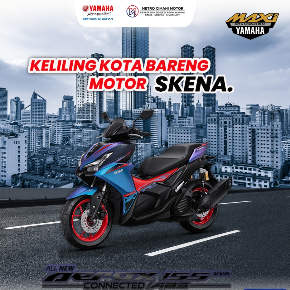 Yamaha Aerox Alpha Cybercity Non ABS – Cash Kredit Sepeda Motor