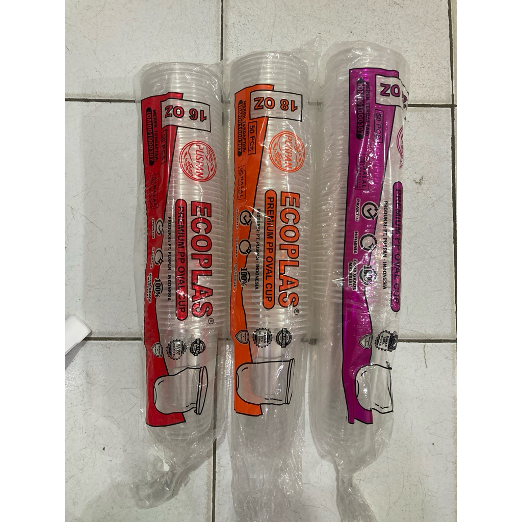 Gelas Plastik Oval